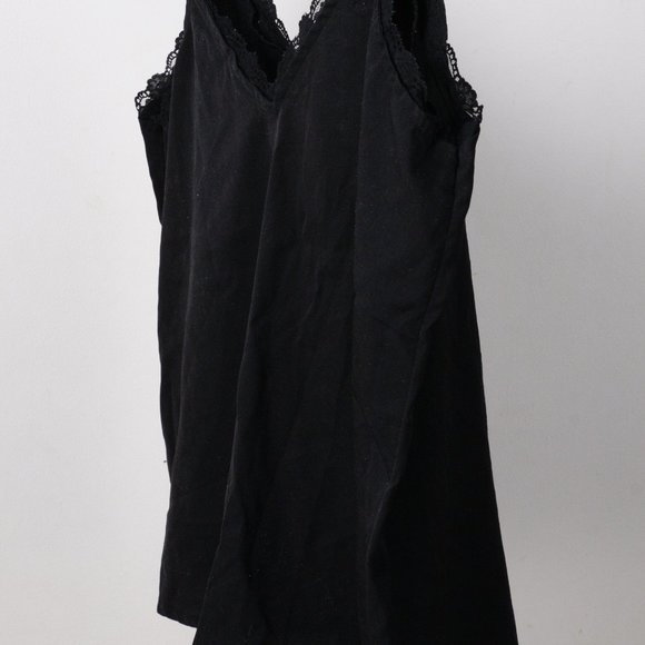 Black camisole with lace trimming - Picture 3 of 5